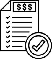Confirmation Outline Style Icon vector