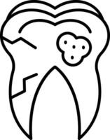 Decayed Outline Style Icon vector