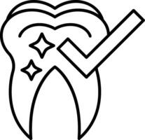 Tooth Outline Style vector