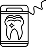 Floss Outline Style Icon vector