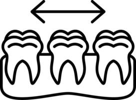 Teeth Outline Style vector