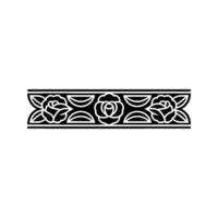 Elegant Floral Border with Radial Burst. vector