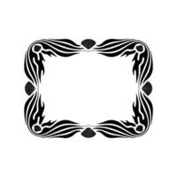 Art Deco Seashell Frame on White, Minimalist. vector