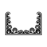 Elegant Art Deco Border Frame in Black and White. vector