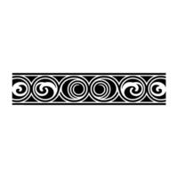 Decorative Scrollwork Border Black and White Swirl Pattern. vector