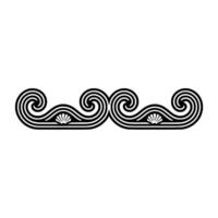 Elegant Swirl Ornament Black and White Decorative Border Element. vector