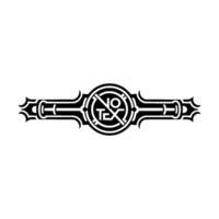 No Text, Emblematic Black and White vector