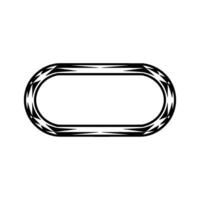 Geometric Oval Frame with Geometric Detailing on a Light Background vector