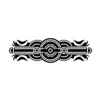 Art Deco Element in Black and White Ornamental Border vector