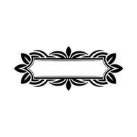 Decorative Vintage Frame, Elegant Black on White Backdrop vector