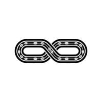 Coffee Beans in Infinity Loop - Minimalist Black White vector