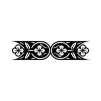 Decorative Floral Border Minimalist with Geometric Symmetry vector