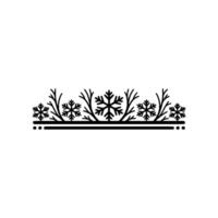 Elegant Winter Border Snowflakes Branches vector