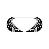 Minimalist Forest Border in Black and White vector