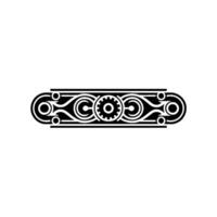 Geometric Ornament - Black and White Decorative Border vector