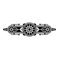 Art Deco Geometric Ornament in Black and White vector