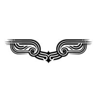 Elegant Abstract Wing in Black White vector