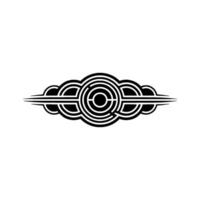 Art Deco Element Geometric Black White Ornament vector