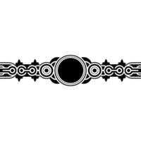 Minimalist Geometric Ornamental Border in Black White vector