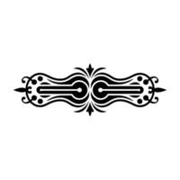 Elegant Black Ornament , Decorative Border Element vector