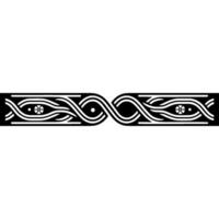 Celtic Knotwork Border on White, Symmetrical Ornament vector