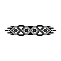 Geometric Floral Motif Border Element, Modern Illustration vector