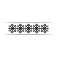 Snowflake Border Elegant Winter on Gray Background vector