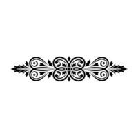 Elegant Black Ornamental Scroll Border on White Background vector