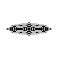 Ornate Black and White Geometric Border , Minimalist Style vector