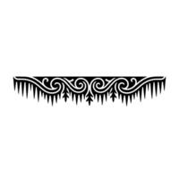 Elegant Black Flourish Border on White, Background vector