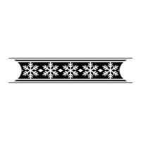 Winter Snowflake Border Illustration, Simple vector