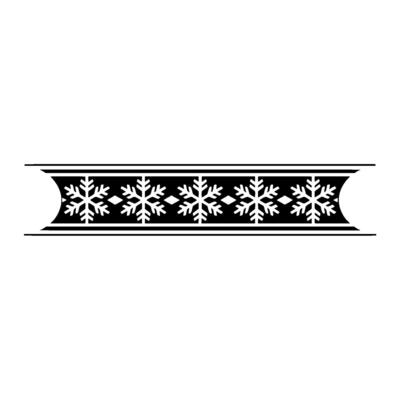 Winter Snowflake Border Illustration, Simple