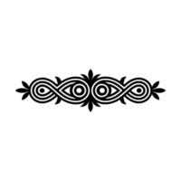 Ornate Black and White Ornamental Element, Symmetrical Pattern vector