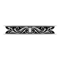 Elegant Black and White Swirl Border , Vintage Ornament, Decorative Element vector