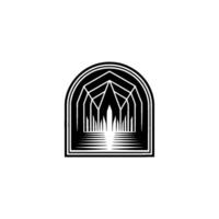 Minimalist Architectural Archway Geometric, Elegant vector