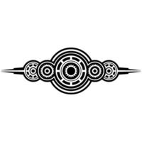 Abstract Black and White Tech Element, Gears and Spirals vector