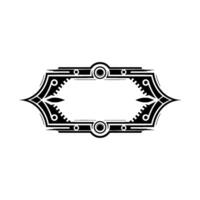 Art Deco Frame, Monochrome Element vector