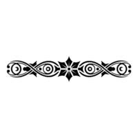 Ornate Black Border on White, Decorative Element vector