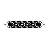 Elegant Black and White Decorative Border Element on Gradient Background vector