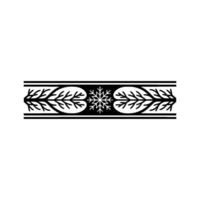 Elegant Snowflake Border in Black and White vector