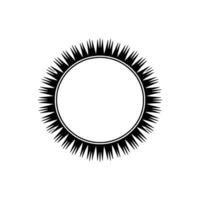 Sunburst Frame Silhouette in Minimalist Style on White Background vector