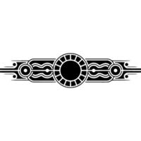 Art Deco Element Black and White Geometric Border vector