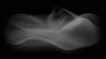 Fog texture isolated on dark background. Steam special effect. Realistic smoke or mist. vector