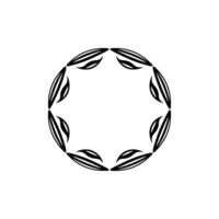 Minimalist Floral Mandala Circle - Modern, Abstract vector