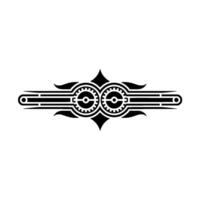 Art Deco Ornament, Geometric Pattern, Black on White vector