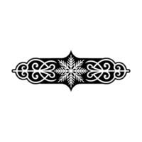 Elegant Snowflake Ornament on White Winter Element vector