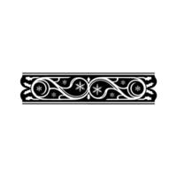 Elegant Winter Border Ornament Snowflakes Scrollwork vector
