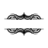 Abstract Art Deco Border in Black and White, Geometric Lines vector