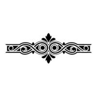 Elegant Ornamental Border in Black and White, Decorative Element vector