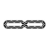 Geometric Infinity Symbol in Black and White on White Background vector